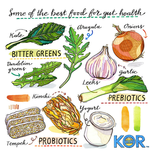 some of the best food for gut health illustration